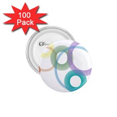 Rainbow Colors Circles 1 75  Buttons (100 Pack) 