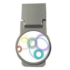 Rainbow Colors Circles Money Clips (round)  by picsaspassion