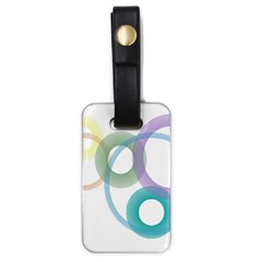 Rainbow Colors Circles Luggage Tags (one Side) 