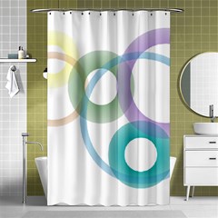 Rainbow Colors Circles Shower Curtain 48  X 72  (small) 