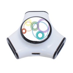 Rainbow Colors Circles 3-port Usb Hub