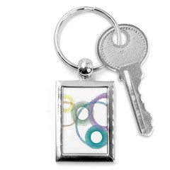 Rainbow Color Circles, Watercolor - Aquarel Painting Key Chains (rectangle)  by picsaspassion