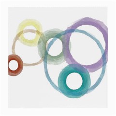 Rainbow Color Circles, Watercolor - Aquarel Painting Medium Glasses Cloth