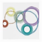 Rainbow color circles, watercolor - aquarel painting Medium Glasses Cloth Front