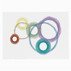 Rainbow Color Circles, Watercolor - Aquarel Painting Large Glasses Cloth by picsaspassion