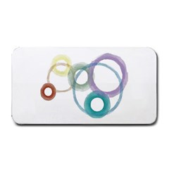 Rainbow Color Circles, Watercolor - Aquarel Painting Medium Bar Mats by picsaspassion