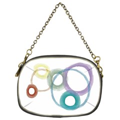 Rainbow Color Circles, Watercolor - Aquarel Painting Chain Purses (one Side)  by picsaspassion