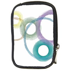 Rainbow Color Circles, Watercolor - Aquarel Painting Compact Camera Cases by picsaspassion