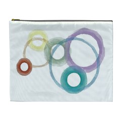 Rainbow Color Circles, Watercolor - Aquarel Painting Cosmetic Bag (xl) by picsaspassion