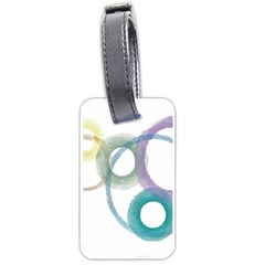 Rainbow Color Circles, Watercolor - Aquarel Painting Luggage Tags (one Side)  by picsaspassion