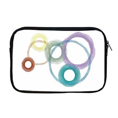 Rainbow Color Circles, Watercolor - Aquarel Painting Apple Macbook Pro 17  Zipper Case by picsaspassion