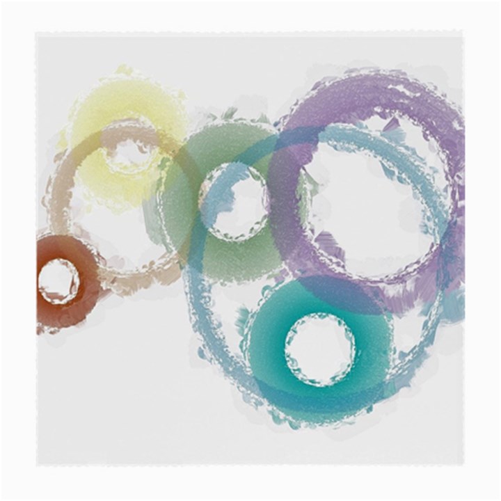 Rainbow color circles, paintbrush aquarel Medium Glasses Cloth