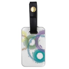 Rainbow Color Circles, Paintbrush Aquarel Luggage Tags (one Side)  by picsaspassion