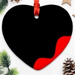 Black and red Heart Ornament (2 Sides) Front