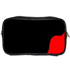 Black And Red Toiletries Bags by Valentinaart