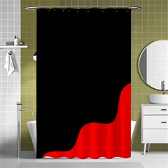 Black And Red Shower Curtain 48  X 72  (small)  by Valentinaart