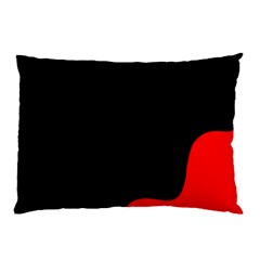 Black And Red Pillow Case (two Sides) by Valentinaart