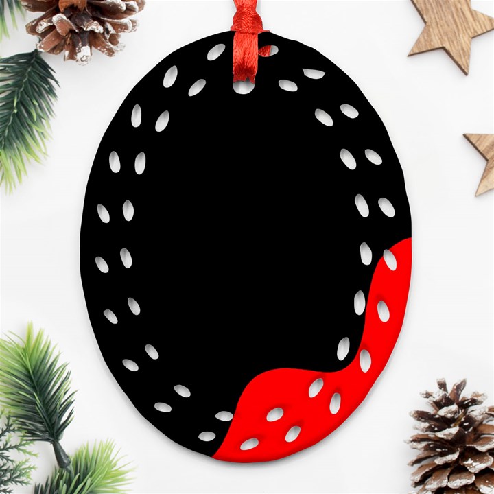 Black and red Ornament (Oval Filigree) 