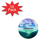 Freedom 1  Mini Buttons (10 Pack)  by Brittlevirginclothing