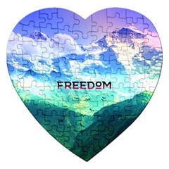 Freedom Jigsaw Puzzle (heart) by Brittlevirginclothing