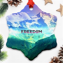 Freedom Snowflake Ornament (2-side) by Brittlevirginclothing