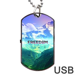 Freedom Dog Tag Usb Flash (one Side)