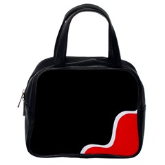 Simple Red And Black Desgin Classic Handbags (one Side) by Valentinaart