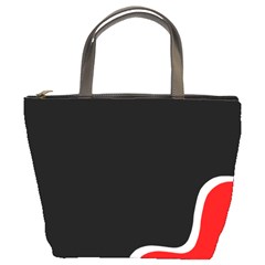 Simple Red And Black Desgin Bucket Bags by Valentinaart