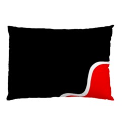 Simple Red And Black Desgin Pillow Case by Valentinaart