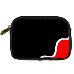 Simple Red And Black Desgin Digital Camera Cases by Valentinaart