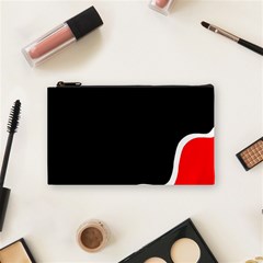 Simple Red And Black Desgin Cosmetic Bag (small)  by Valentinaart