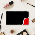 Simple red and black desgin Cosmetic Bag (Small)  Back