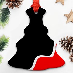 Simple Red And Black Desgin Christmas Tree Ornament (2 Sides) by Valentinaart