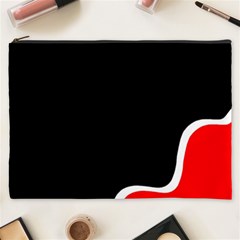 Simple Red And Black Desgin Cosmetic Bag (xxxl)  by Valentinaart