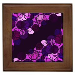 Purple Bubbles Framed Tiles by Valentinaart