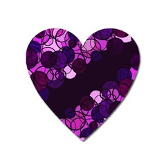 Purple Bubbles Heart Magnet by Valentinaart