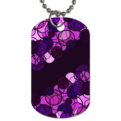 Purple Bubbles Dog Tag (two Sides) by Valentinaart