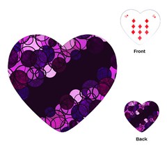 Purple Bubbles Playing Cards (heart)  by Valentinaart