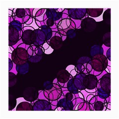 Purple Bubbles Medium Glasses Cloth (2-side) by Valentinaart