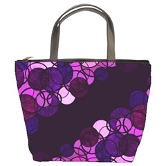 Purple Bubbles Bucket Bags by Valentinaart