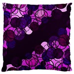 Purple bubbles Large Flano Cushion Case (Two Sides) Front