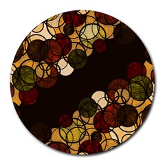 Autumn Bubbles Round Mousepads by Valentinaart