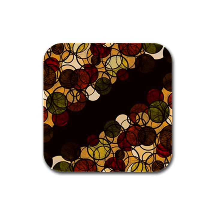 Autumn bubbles Rubber Square Coaster (4 pack) 