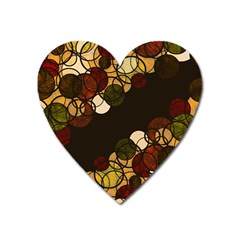 Autumn Bubbles Heart Magnet by Valentinaart