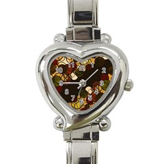 Autumn Bubbles Heart Italian Charm Watch by Valentinaart