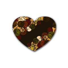 Autumn Bubbles Heart Coaster (4 Pack)  by Valentinaart