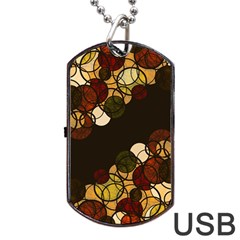 Autumn Bubbles Dog Tag Usb Flash (two Sides)  by Valentinaart