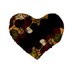 Autumn Bubbles Standard 16  Premium Heart Shape Cushions by Valentinaart