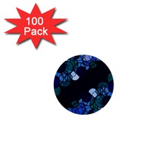 Blue Bubbles 1  Mini Buttons (100 Pack)  by Valentinaart