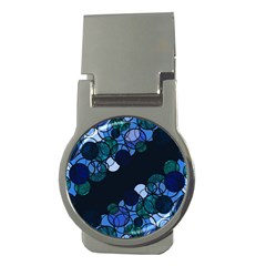 Blue Bubbles Money Clips (round)  by Valentinaart